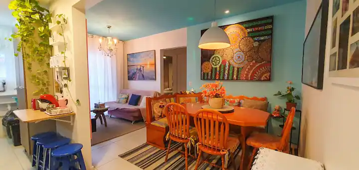 Apartamento mobiliado e decorado no condomínio Boulevard
